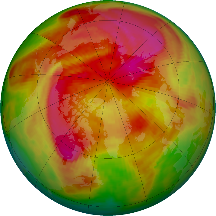 Arctic ozone map for 12 March 1979